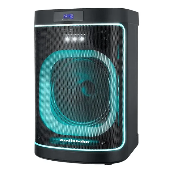 Bocina Rgb Recargable 12puLG 600w Audiobahn Galaxy Color Negro
