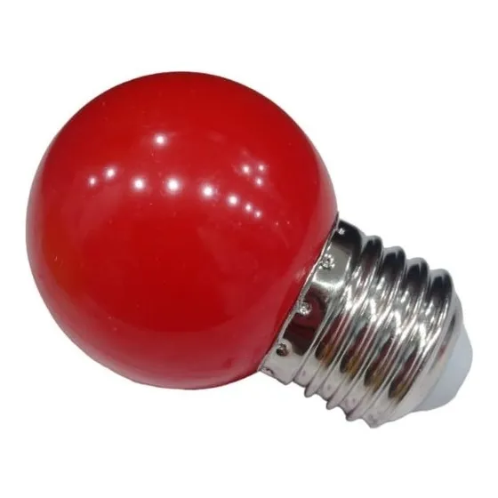 Mini Bombillo G45 Colores 1w Rosca E27 110/130v  Pack  2und