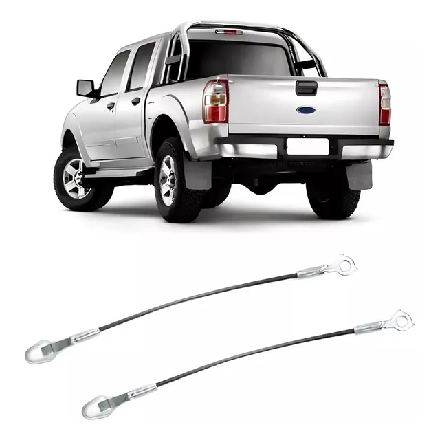 Par Cabo Aço Tampa Traseira Caçamba Courier 96 96 97 98 99 2000 2001 2002 2003 2004 2005 2006 A 2013 Ranger 95 A 2010
