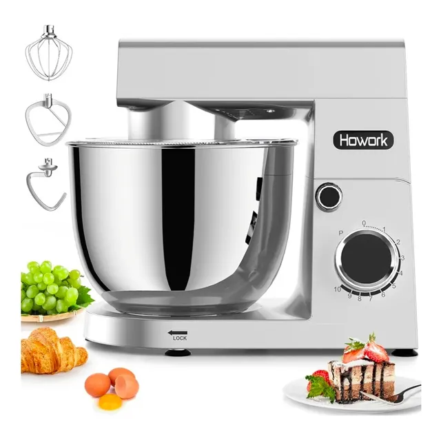 Batidora Amasadora Profesional Taza En Acero 5.3 Litros  