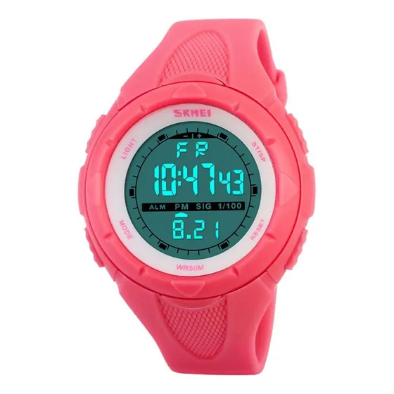 Reloj Mujer Deportivo Rosa Skmei Cronómetro Alarma Waterprof