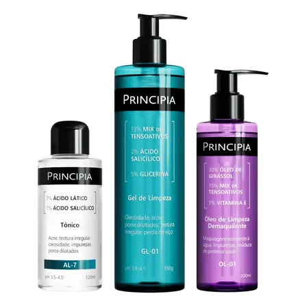 Principia Kit Trio Limpeza Avançada Demaquilante