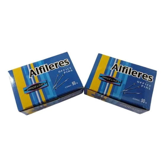 2 Cajas Alfileres Costura Metal Oficce Line