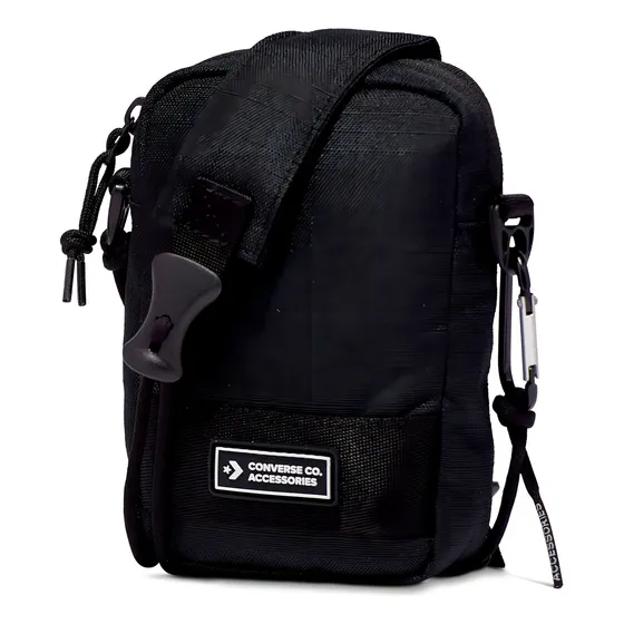 Bolsa Comms Pouch color Negro Con Cierre Converse