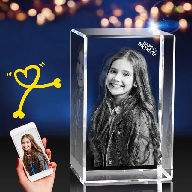 Foto Cristal 3d Personalizado Tu Propia Imagen Grabada