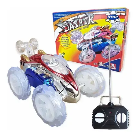 Carrinho Maluco Dm Toys Luz Som Controle Remoto Modelo Hope Long Azul E Vermelho