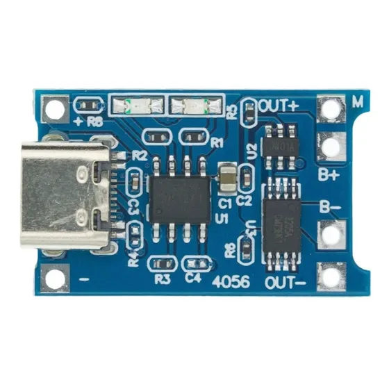 Módulo Cargador De Batería De Litio Tp4056 18650 Usb C 1a