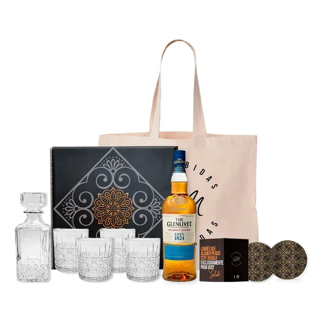 Glenlivet Founders Reserve Box Con Decantador Y 4 Vasos