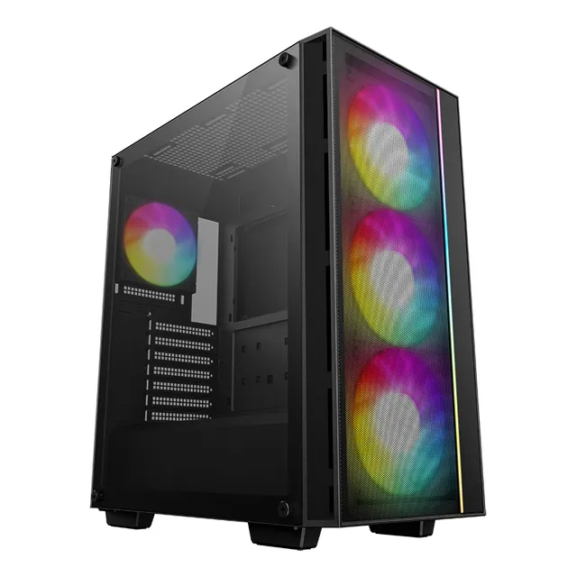 Gabinete Deepcool Matrexx 55 Mesh V4 4 Coolers Pwm Argb !! Color Negro