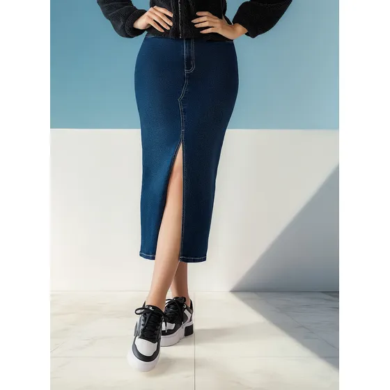 Falda Salome Azul Osc Para Mujer Croydon