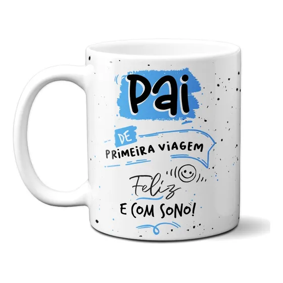 Caneca Pai Primeira Viagem Azul