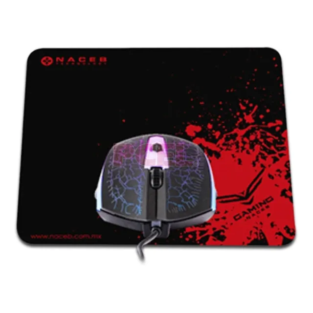 Kit Mouse + Mousepad Naceb Technology Na-632 Color Negro