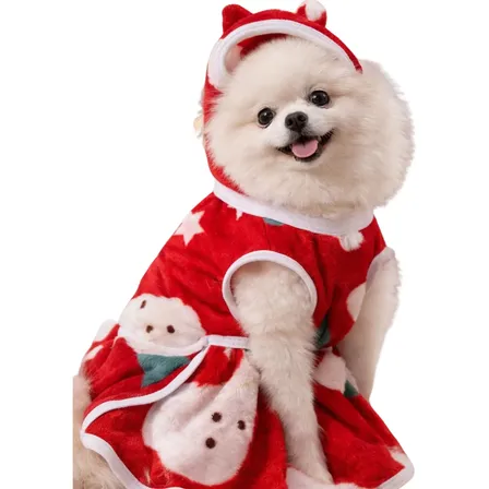 Roupa Roupinha Vestido Inverno Frio Soft Para Cães Gato Pet