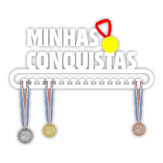 Suporte Exporsitor Preto De 75 Medalhas Conquistas Troféus