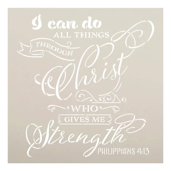 Plantilla Escritura Texto  I Can Do All Things Through 4:13