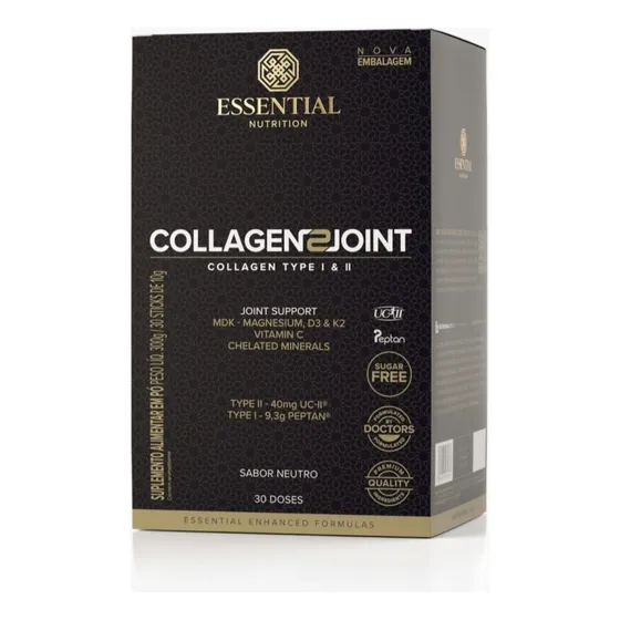 Suplemento Em Pó Essential Nutrition Collagen 2 Joint Colá