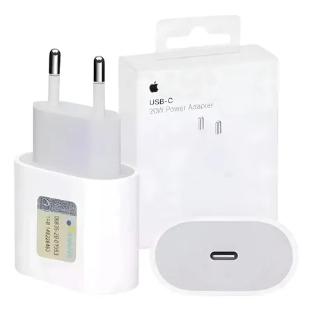 Carregador Apple iPhone Usb-c Power Adapter 20w Branco