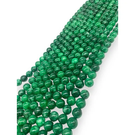 Fio De Jade Imperial 8mm Lisa Pedra Natural -melhor Preço!!!