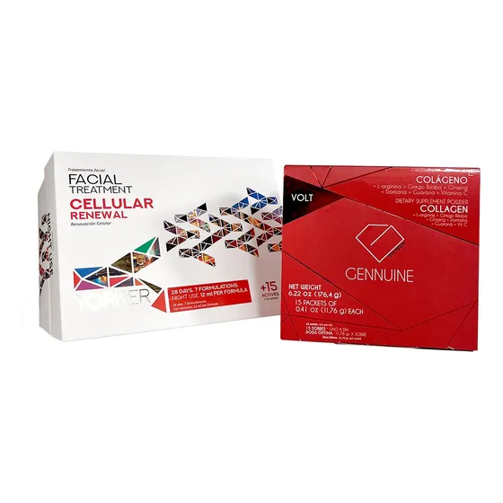 Colágeno Energizante Volt Y Cremas Renovadoras Para Hombre 