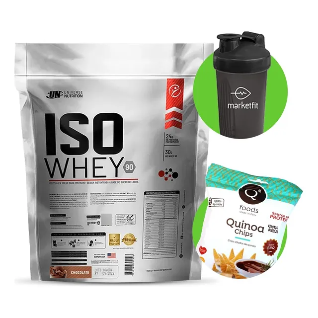 Iso Whey 3kg Chocolate + Shaker + Chips De Quinua