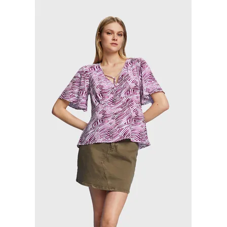 Blusa De Viscosa Estampada Mujer Esprit 053eo1f305