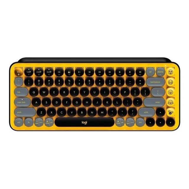 Teclado bluetooth Logitech QWERTY Logitech Brown español latinoamérica color blast