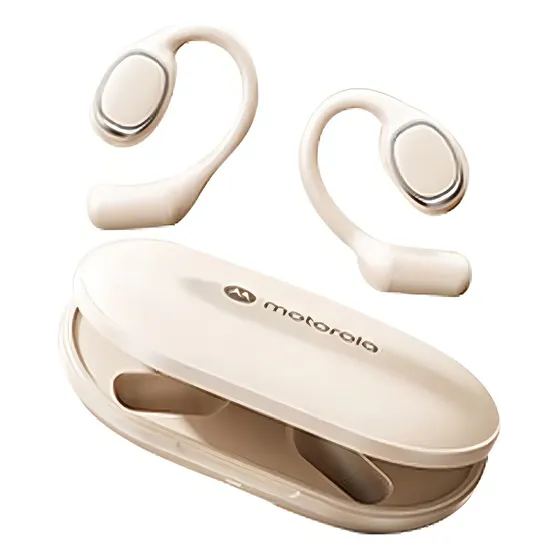Audífonos Motorola E20 Bluetooth Inalámbrico Auriculares Inalámbricos De Conducción Ósea Blanco open Ear Deportivos Clip Para Oídos Headset