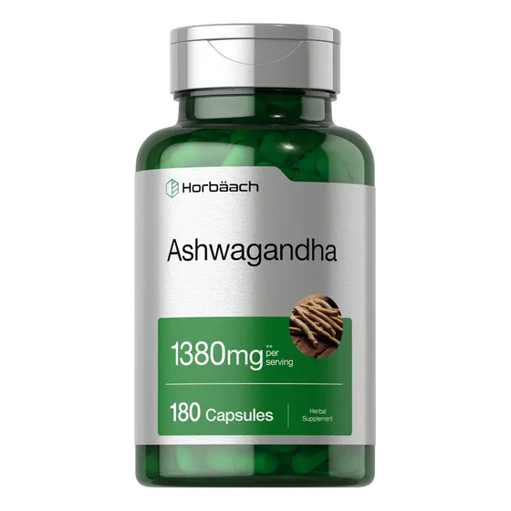 Suplemento Ashwagandha 1380 Mg 180 Capsulas Horbaach