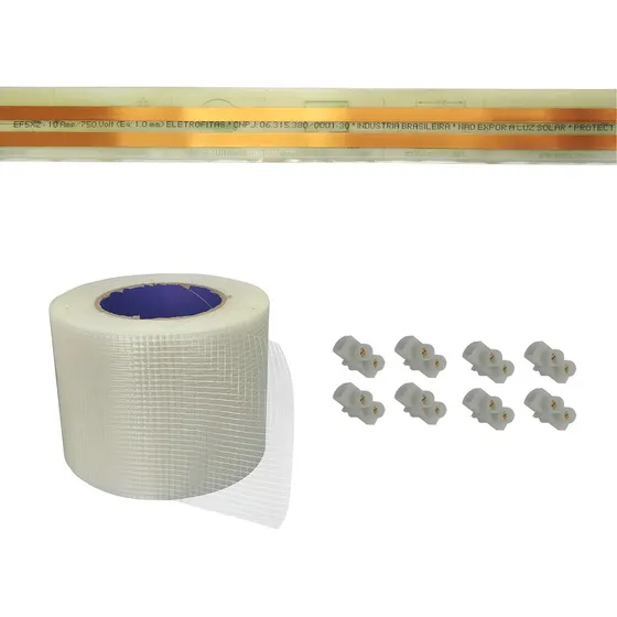 Kit Eletrofita 2 Pistas 10a 6 Metros + 8 Conectores Cor Da Cobertura Transparente
