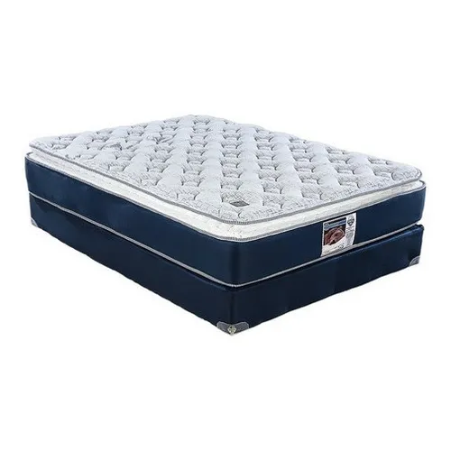 Colchón Spring Air Ambar queen size box color azul y blanco