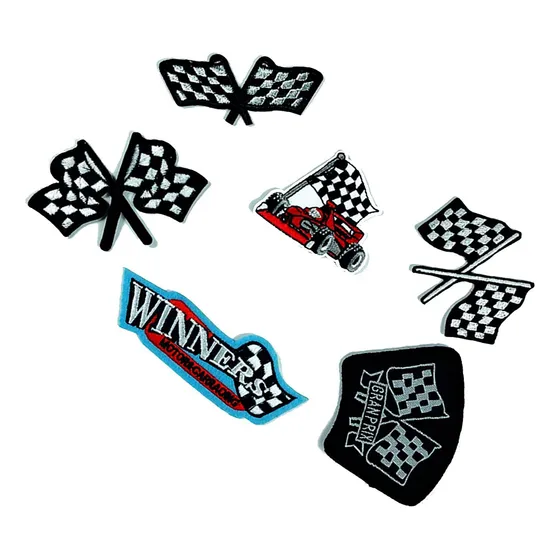  F1 Cycle Racing Winners Flag Ferro Em Remendos Bordados Cos