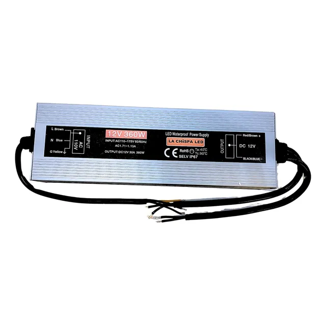 Fuente De Poder 12v 360w 30a Exterior Ip67