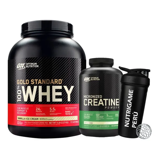 Pack Proteina Gold Standard 100% Whey 5lb + Creatina On 600g