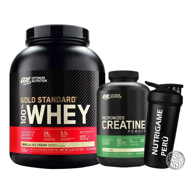Pack Proteina Gold Standard 100% Whey 5lb + Creatina On 600g