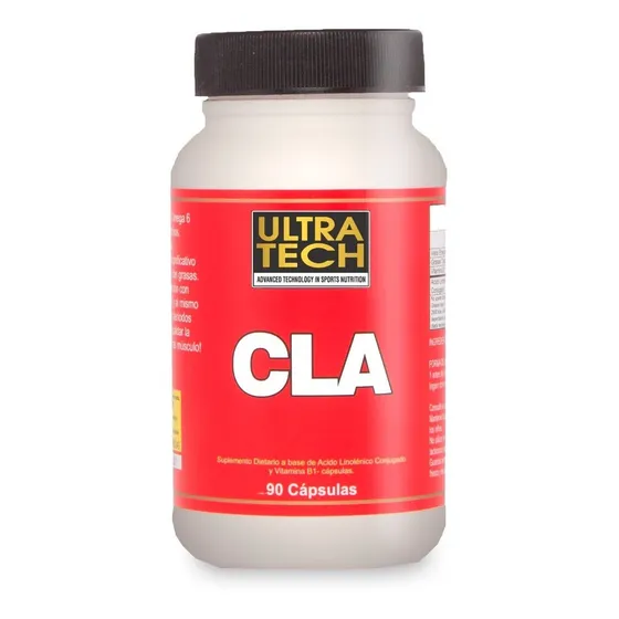 Cla (acido Linoléico Conjugado) X 90 Cápsulas Ultra Tech Quemador De Grasa Acelera El Metabolismo Sabor Sin sabor