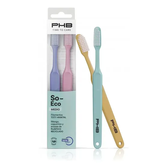 Cepillo Phb Time To Care So Eco Medio Pack 2 Un