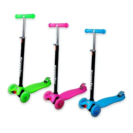 Scooter Monopatin Ruedas Led Niñ@s Regulable