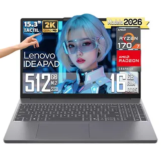 Laptop Lenovo Ideapad Slim 3 15arp10 Amd Ryzen 7 170 512gb Ssd 16gb Ram Ddr5 Touch Gris
