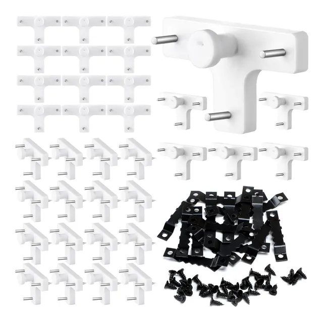 Kit 24 Pieza Para Colgar Cuadro Incluye Gancho Diente Sierra