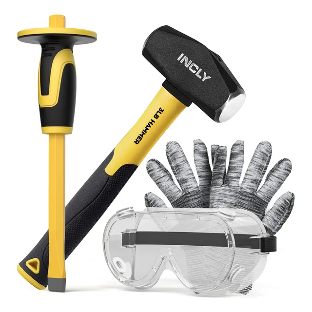 Kit De Herramientas De Geologa Incly 4 Pcs: Martillo De 3 Lb