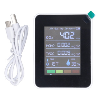 Monitor De Calidad Del Aire 5 En 1 Co2 Tvoc Hcho Temperature Monitor De Calidad Del Aire 5 En 1 Co2 Tvoc Hcho Temperature