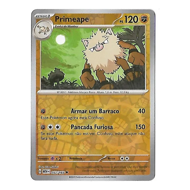 Pokemon Primeape Reverse Foil Escarlate E Violeta 151 Frete