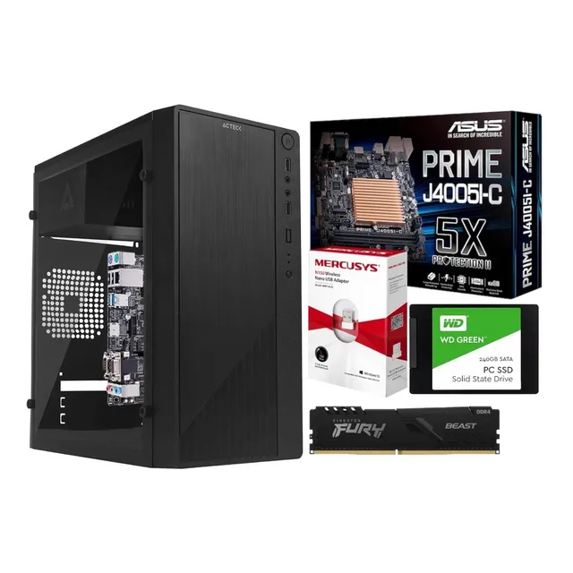 Pc De Escritorio Rapida Intel Cpu Ram 8gb Ddr4 240gb Ssd Wif