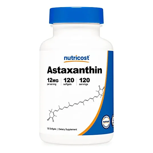 Suplemento Nutricost De Astaxantina, 12 Mg, 120 Cápsulas Bla