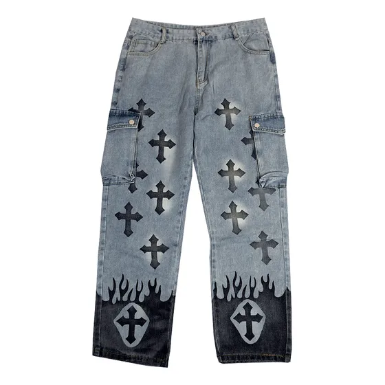 Jean/cargo Estilo Streetwear Unisex, Moda Alternativa