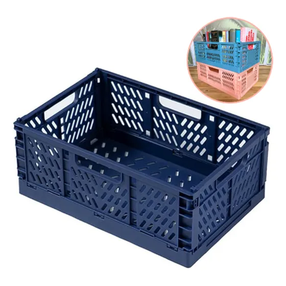 Canasto Cajón Organizador Apilable Plegable Multiuso Grande
