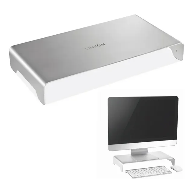 Soporte Mesa Elevador De Monitor Linkon Ajustable Aluminio