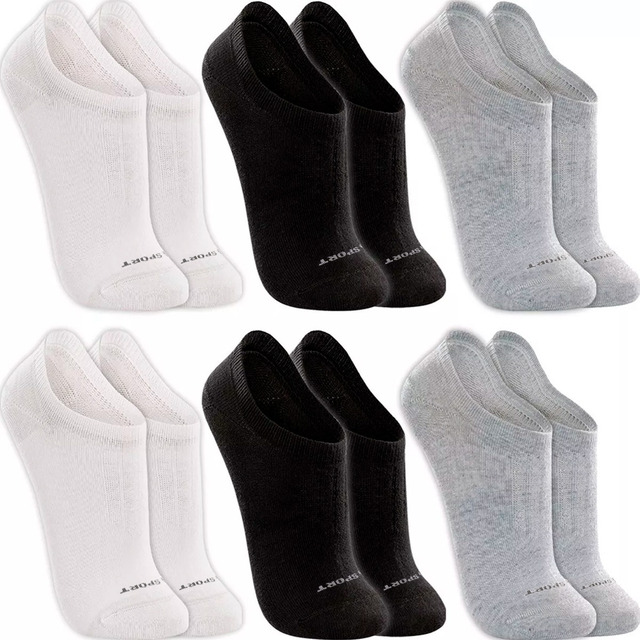 Kit 6 Pares Meias Lupo Sapatilha Invisível Soquete Original Kit 6 Pares Meias Lupo Sapatilha Invisível Soquete Original