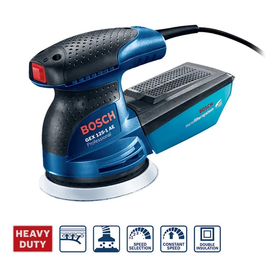 Lixadeira Roto Orbital Professional GEX 125-1 AE 250W 127V com Coletor de Pó e Disco de Lixa 125 mm Bosch