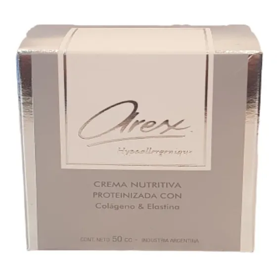 Arex Crema Nutritiva Proteinizada Colágeno Y Elastina Art141 Tipo de piel Seca